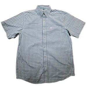 Ariat Shirt Mens Medium Green Plaid Collared Cowboy Pro Series Button Down